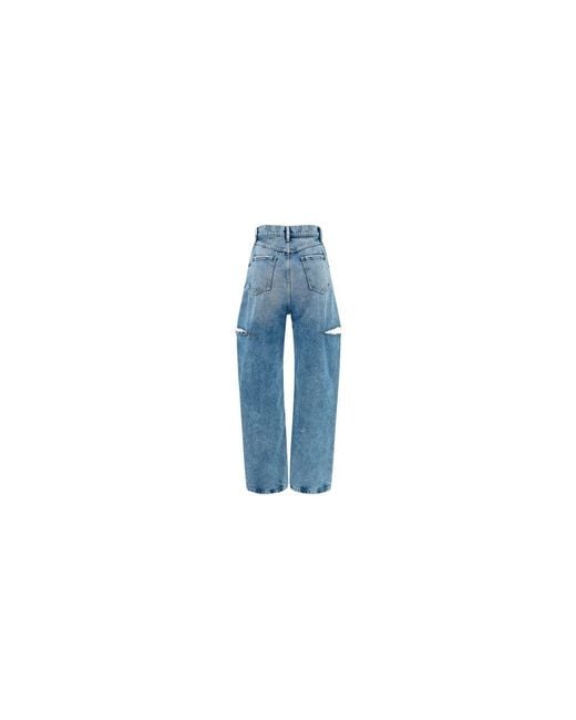 Maison Margiela Blue Cotton Straight
