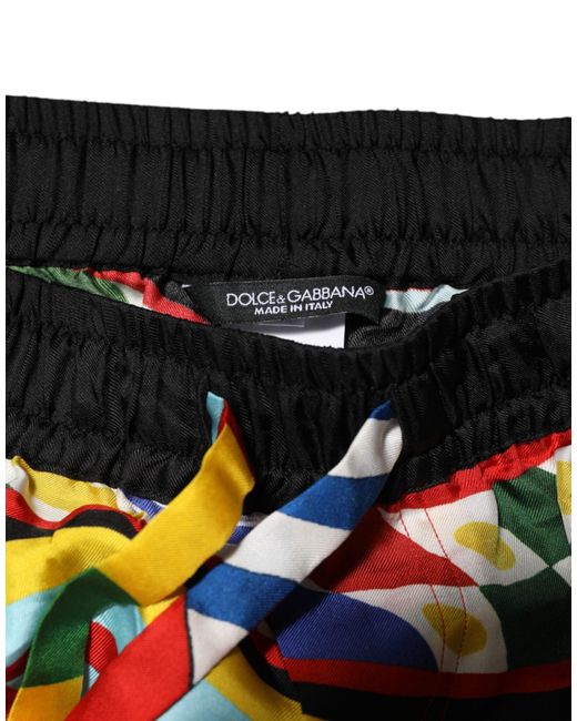 Dolce & Gabbana Multicolor Sicilian Carretto Shorts Swimwear for men