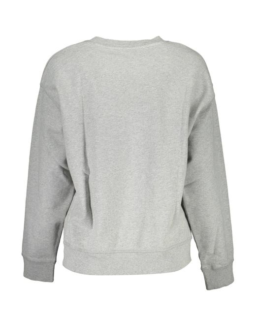 Levi's Gray Chic Cotton Round Neck Sweatshirt