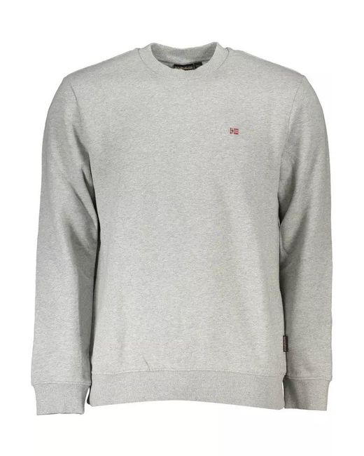 Napapijri Gray Cotton Sweater for men