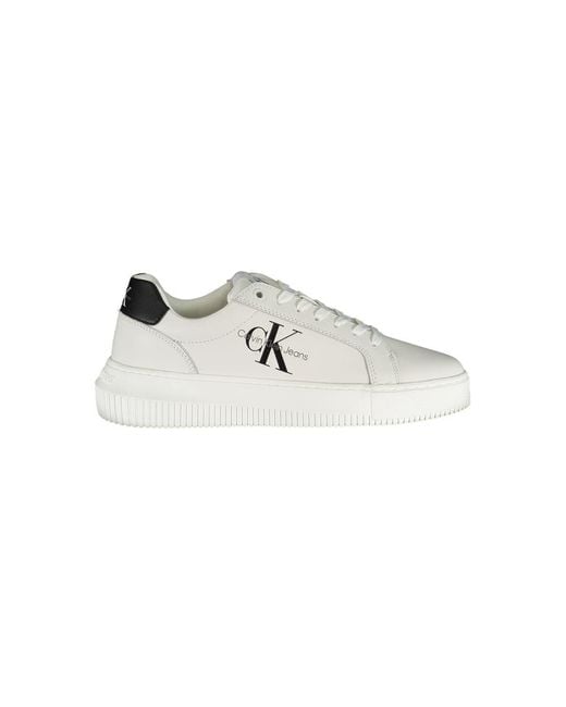Calvin Klein White Platform Sneakers Yw0Yw00028