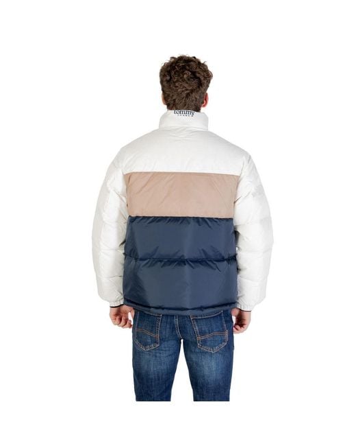 Tommy Hilfiger Blue Cream Recycled Polyester Bomber for men