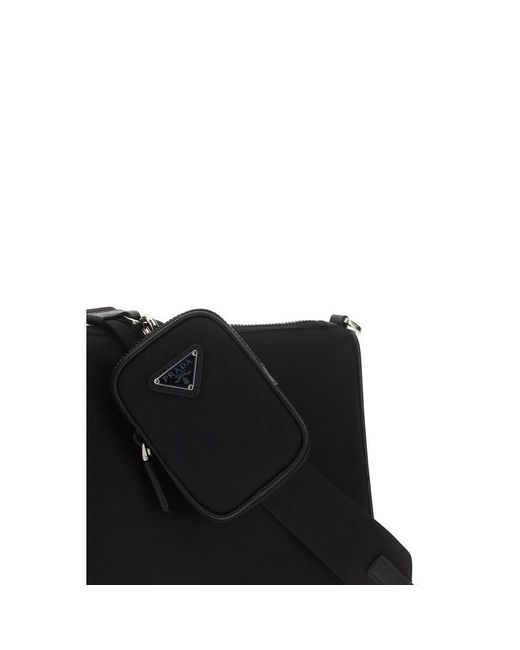 Prada Black Recycled Polyamide Shoulder Bag for men