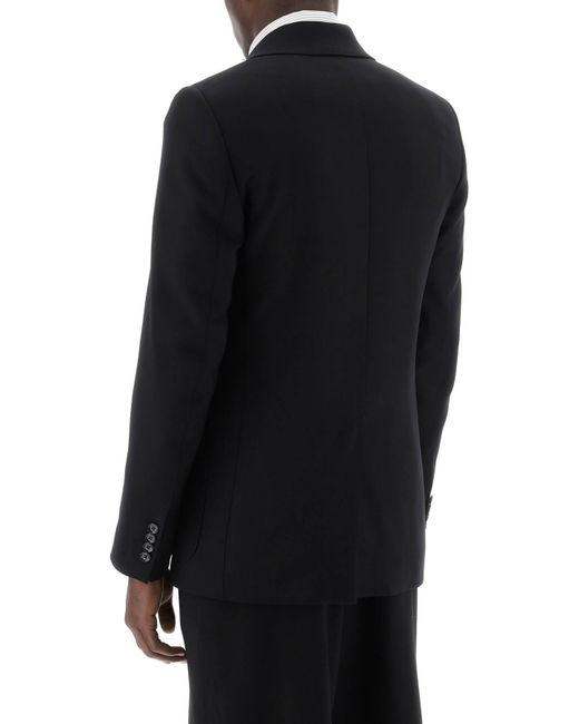 AMI Black Double-Breasted Wool Jacket For for men