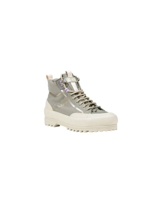 Superga White Fabric Sneaker