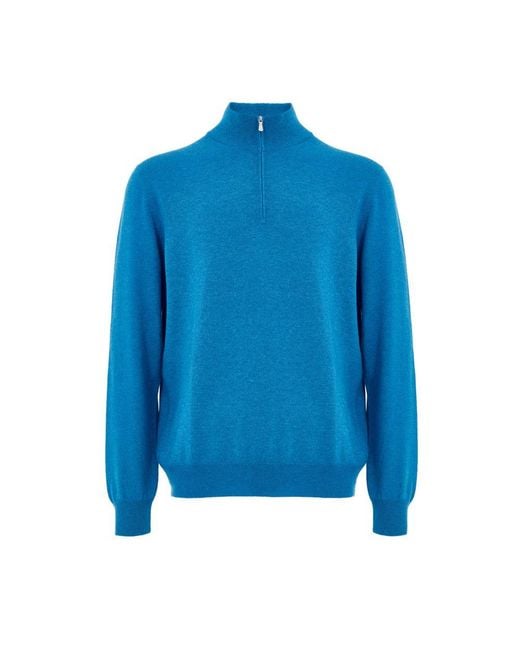 Gran Sasso Blue Wool Turtleneck for men