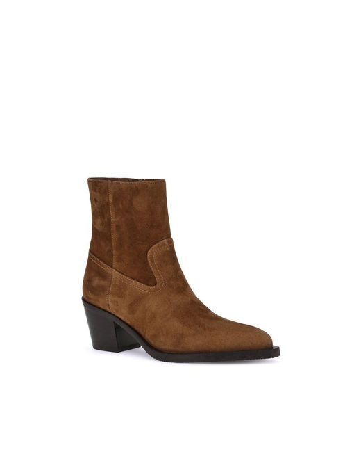Stuart Weitzman Brown Tate Ankle Boots
