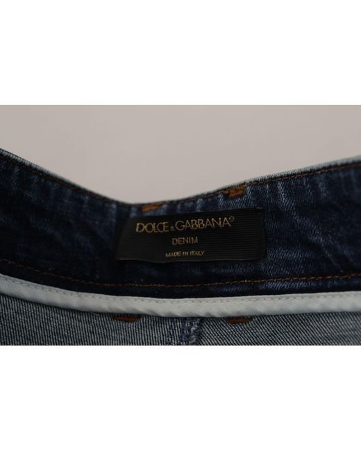 Dolce & Gabbana Blue High Waist Skinny Designer Jeans