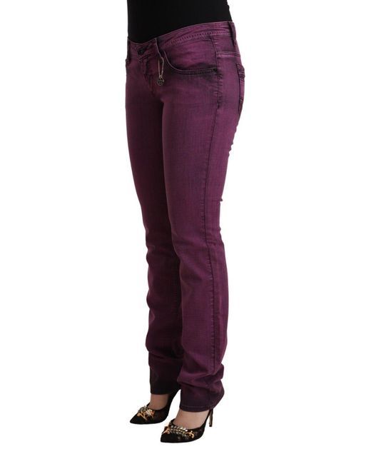 CoSTUME NATIONAL Purple Elegant Slim Fit Denim Jeans