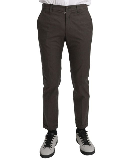 Dolce & Gabbana Black Casual Trouser 100% Cotton Pants for men