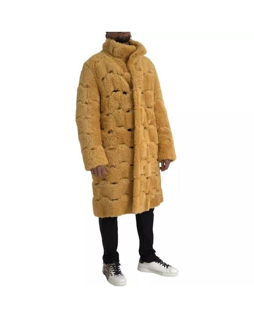 Bottega Veneta Yellow Single-Breasted Coats for men