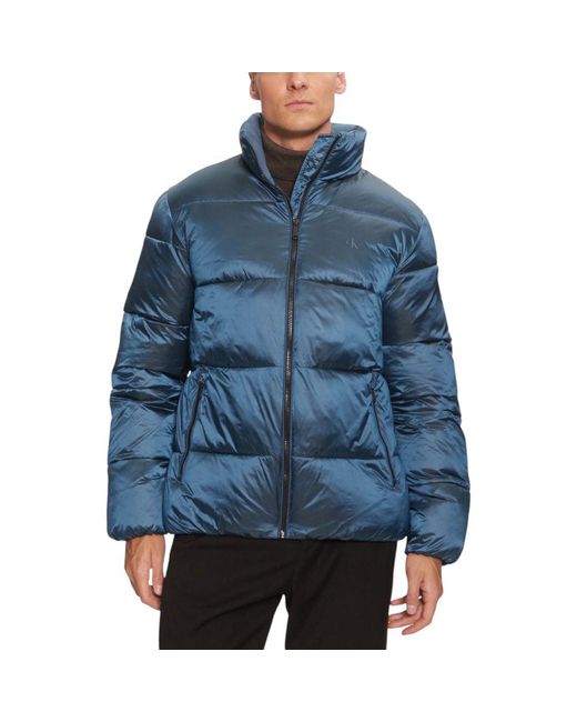 Calvin Klein Blue Recycled Polyamide Jacket for men