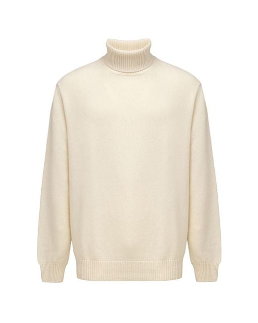 Cruciani White Cashmere Turtleneck for men