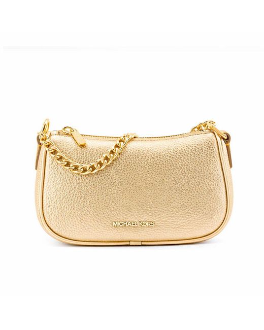 Michael Kors Metallic Gold Fur Shoulder Bag