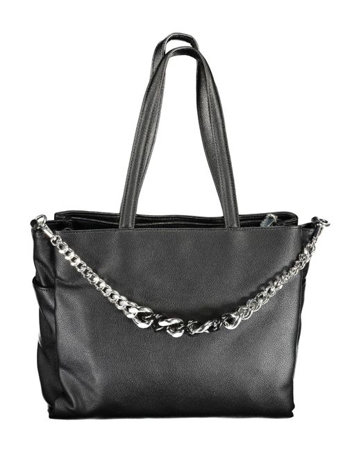 Byblos Black Elegant Chain-Strap Handbag