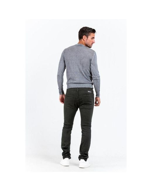 Gas Gray Cotton Skinny Jeans for men