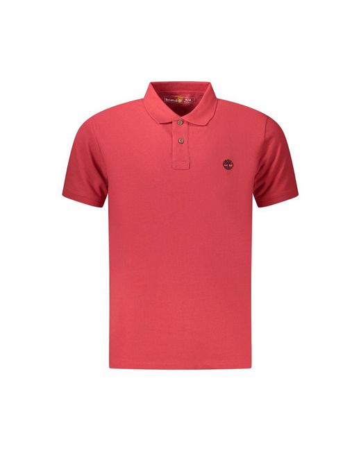 Timberland Red Cotton Men Polo Shirt for men