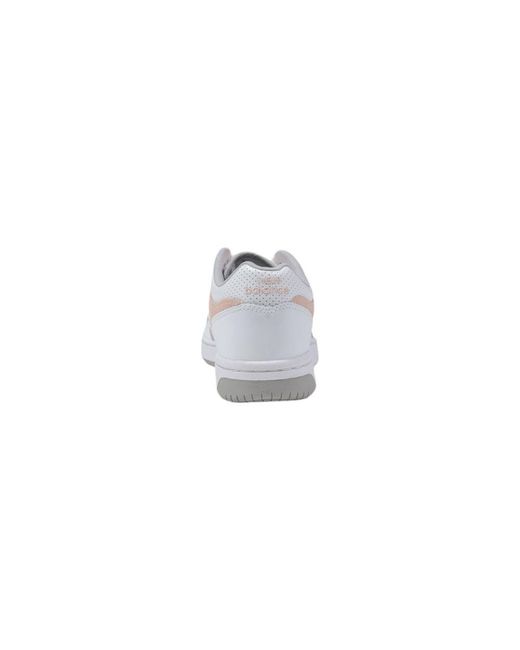 New Balance White Pink Leather Sneakers