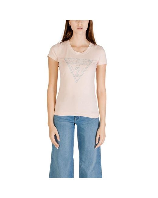 Guess Blue Multicolor Cotton T