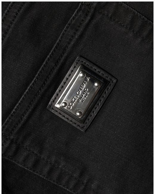 Dolce & Gabbana Black Skinny Cotton High Waist Denim Jeans