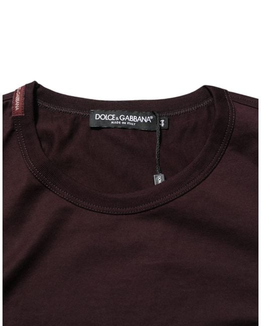 Dolce & Gabbana Black Logo Patch Short Sleeve Tee for men