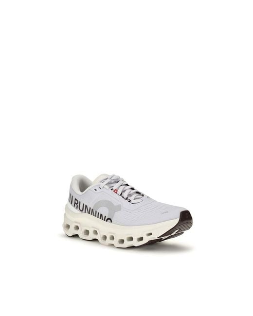 On Shoes White Purple Recycled Polyester Athletic Sneakers