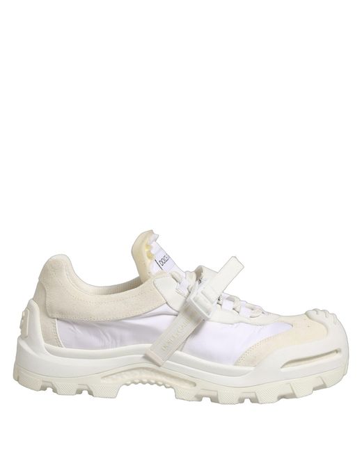 Dolce & Gabbana White Airmaster Panelled Low Top Sneakers Shoes Nylon Suede for men