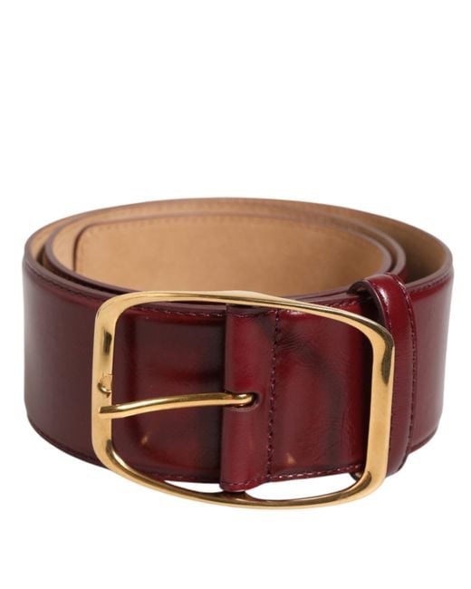 Dolce & Gabbana Brown Wide Leather Belt