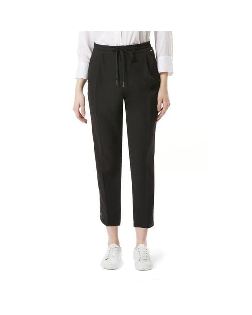 Gas Black Polyester Casual Pants