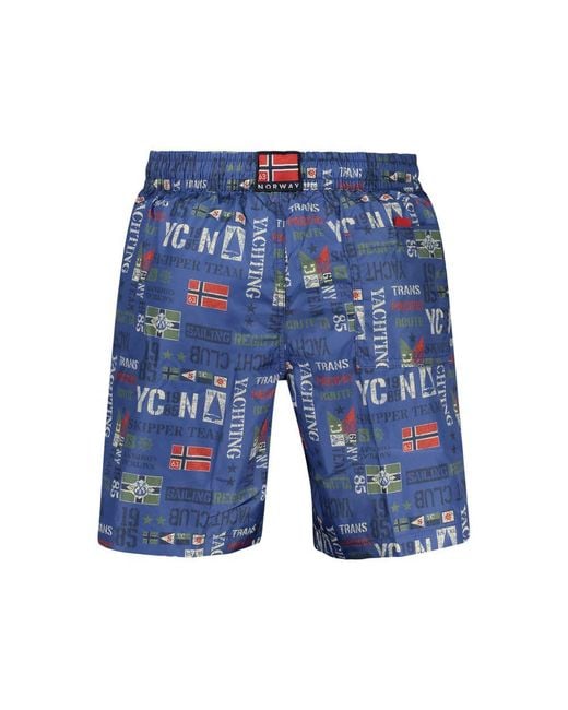 Norway 1963 Blue Polyester Men's Swimwear for men