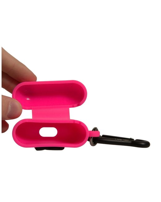 Dolce & Gabbana Pink Silicone Rubber Logo Embossed Airpods Case Accessory