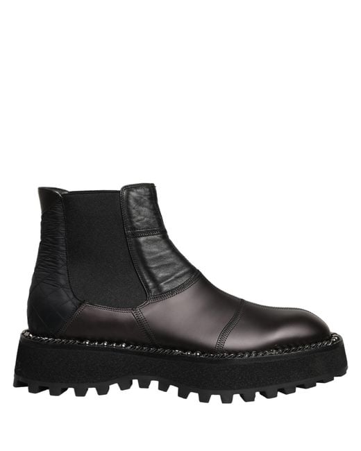 Dolce & Gabbana Black Chelsea Boots Leather Slip On Men Shoes for men