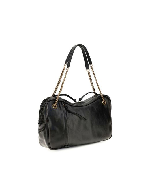 Vivienne Westwood Black Calf Leather Bos Taurus Shoulder Bag