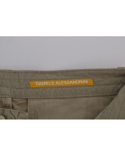 Daniele Alessandrini Natural Cotton Stretch Slim Fit Trouser Beige Tsh1382 for men