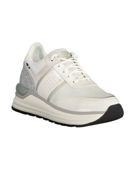 U.S. POLO ASSN. White Polyester Sneaker