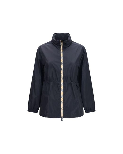 Burberry Blue Black Polyamide Parka
