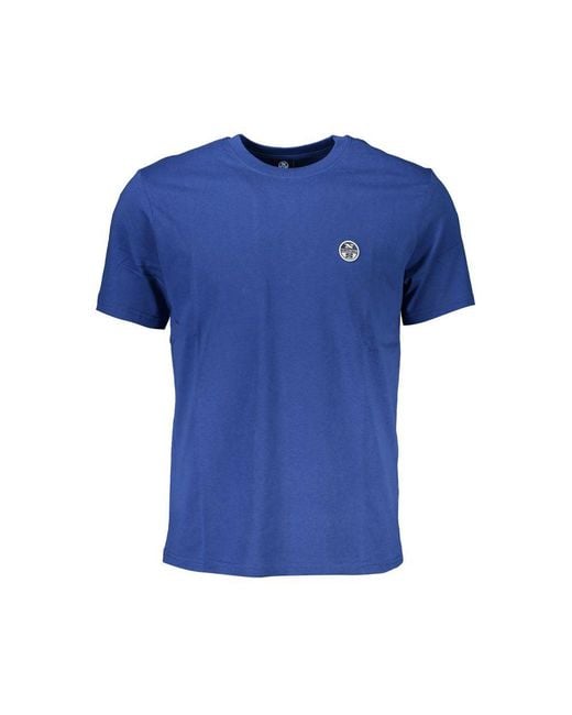 North Sails Blue Cotton T-Shirt for men
