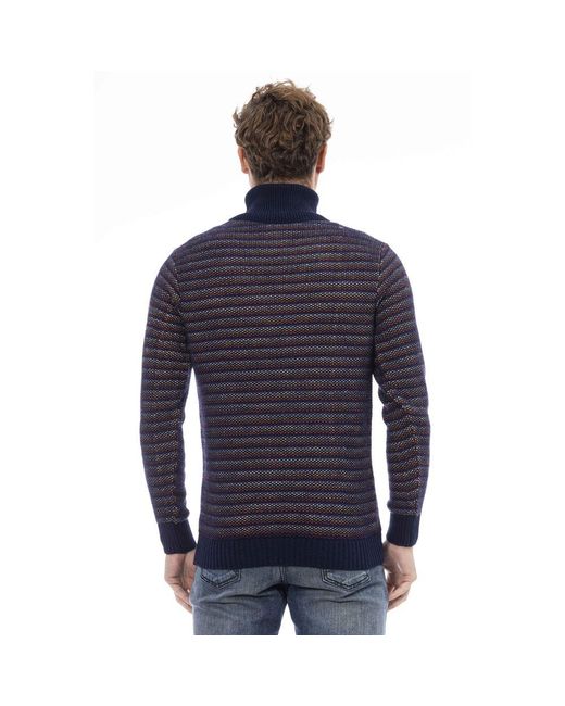 DISTRETTO12 Blue Wool Sweater for men