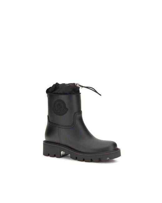 Moncler Black Pvc Rain Boots