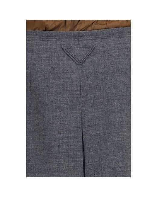 Prada Gray Wool Oves Aries Midi Skirt