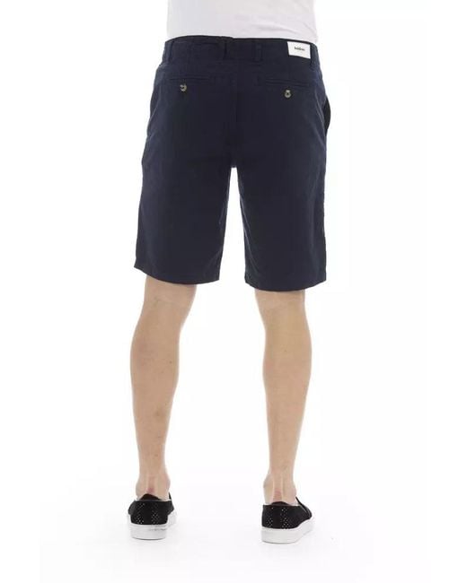 Baldinini Blue Cotton Short for men