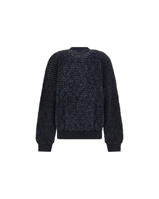 Balmain Blue Black Viscose Bomber