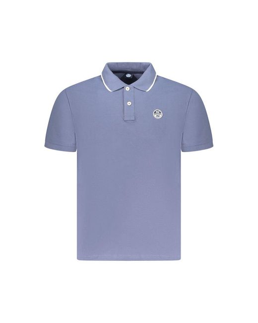 North Sails Blue Cotton Men Polo Shirt for men