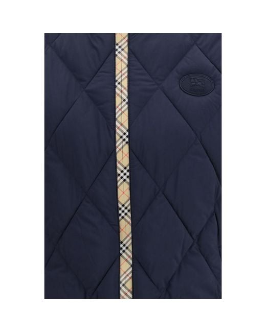Burberry Blue Polyamide Sleeveless Jacket for men