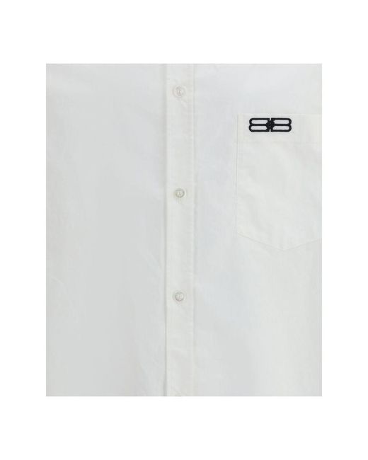 Balenciaga White Oversized Cotton Shirt for men
