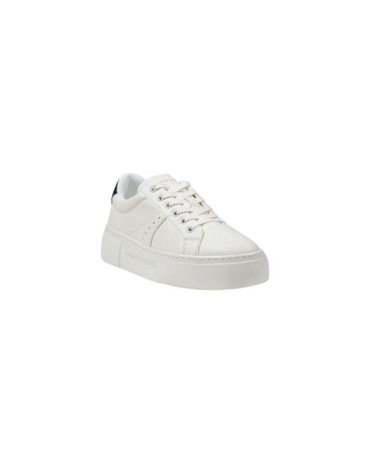 ARMANI EXCHANGE White Black Polyester Chunky Sneakers