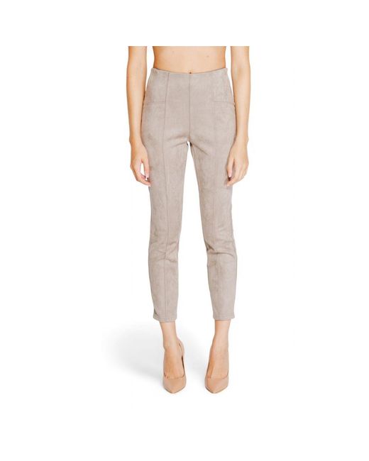 Street One Natural Gray Polyester Leggings