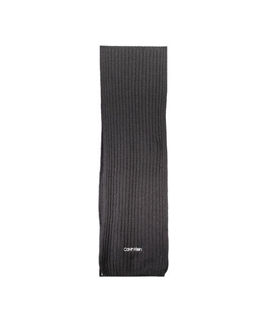Calvin Klein Black Cotton Scarf