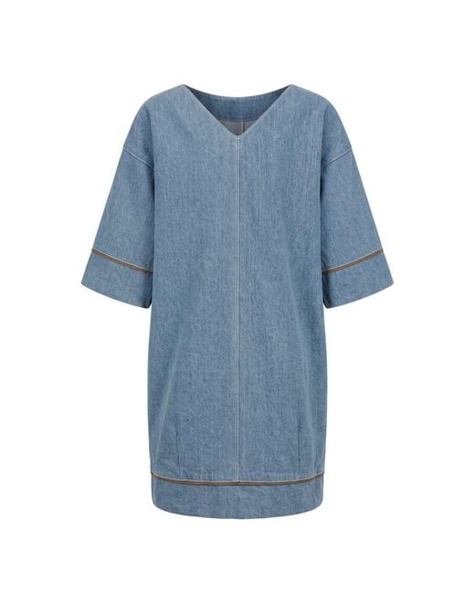 Trussardi Blue Cotton Dress