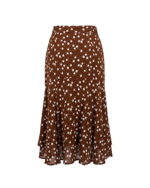 Trussardi Brown Viscose Skirt